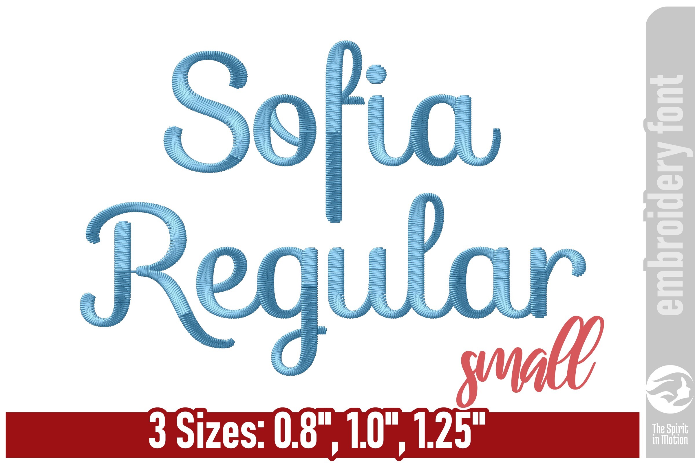 Sofia Regular Embroidery Font - Small