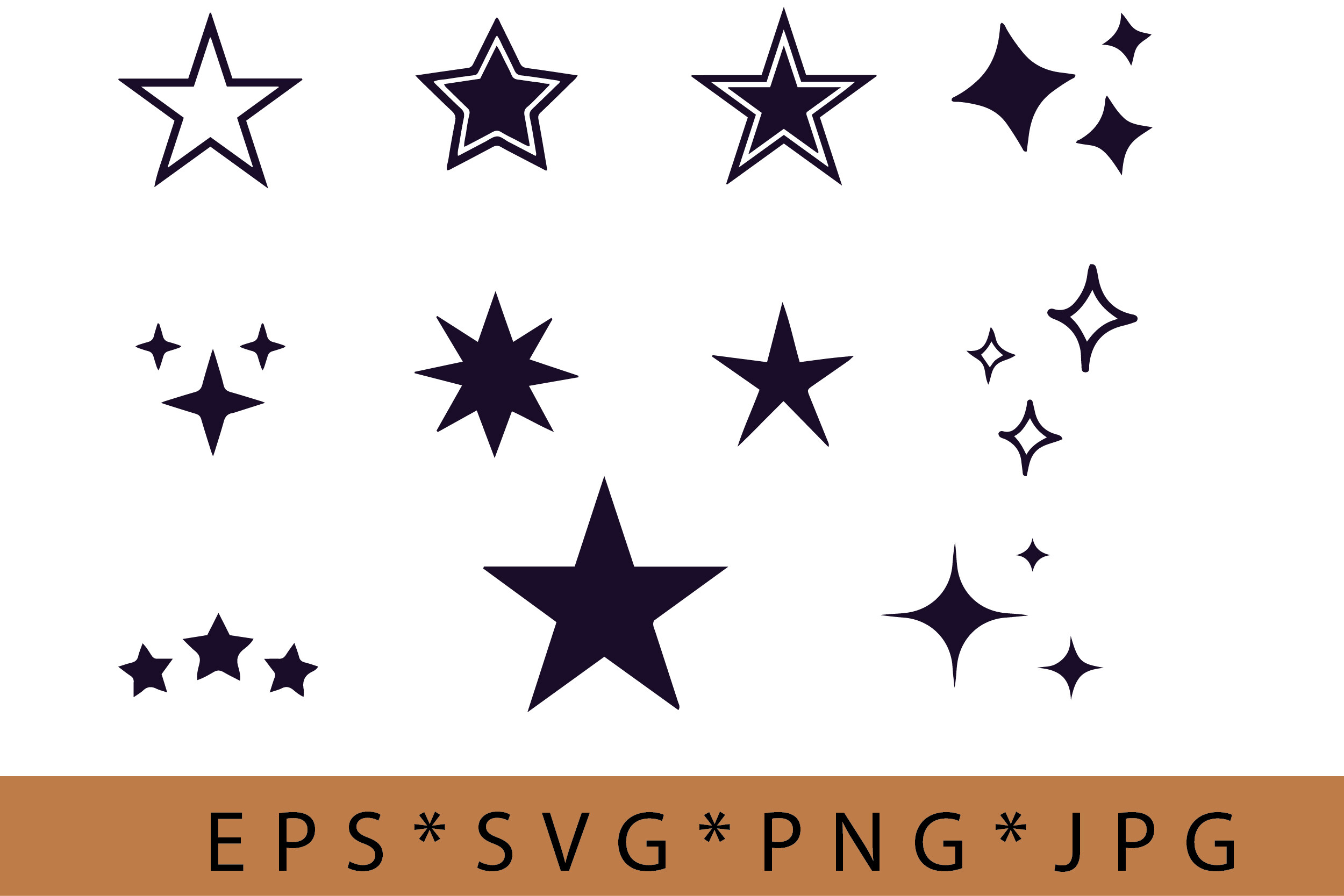 Sparkle Clipart Sparkle Star SVG Bundle