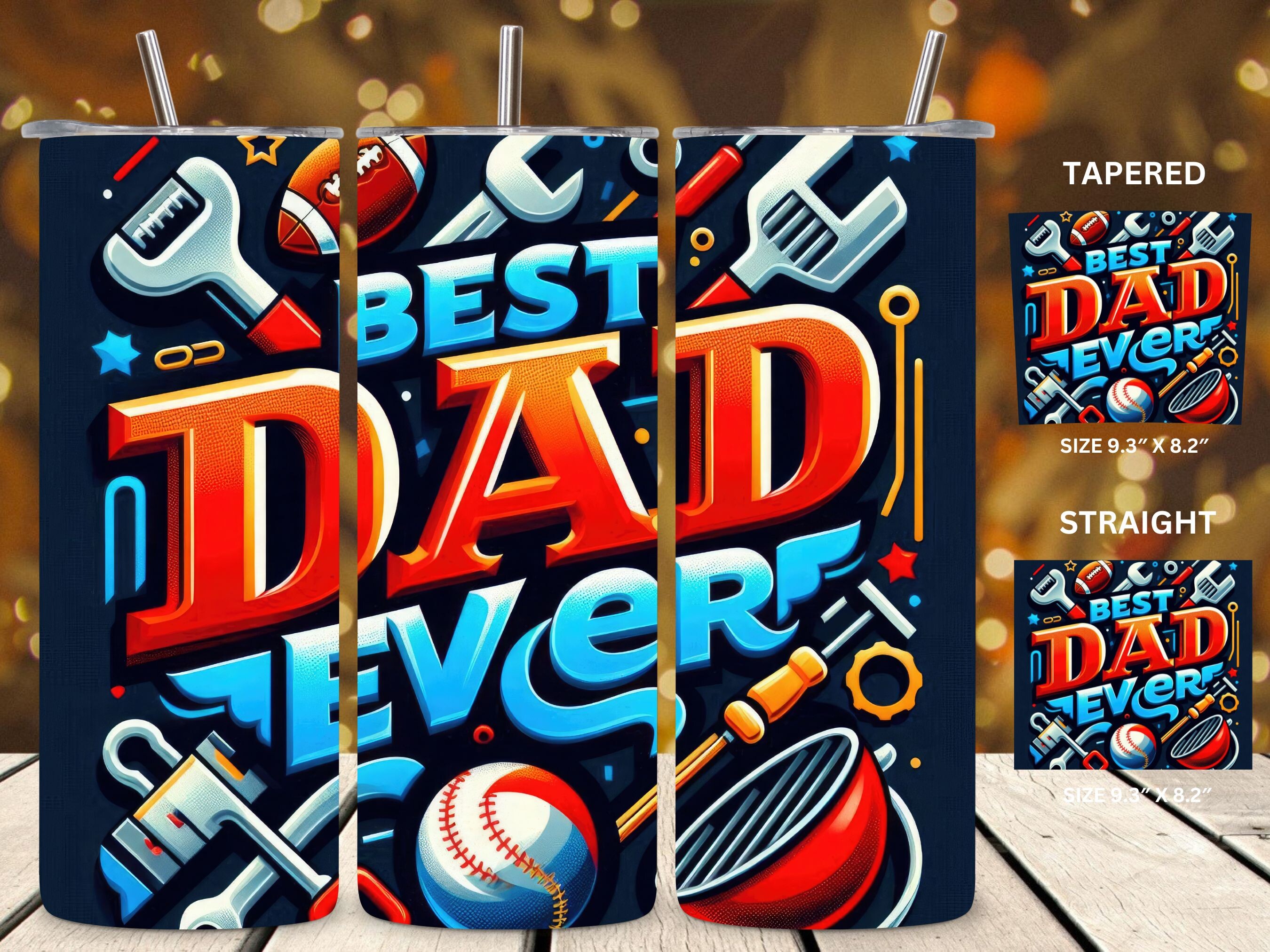 20oz Fathers Day Tumbler Wrap Graphic by Puma Prints · Creative Fabrica