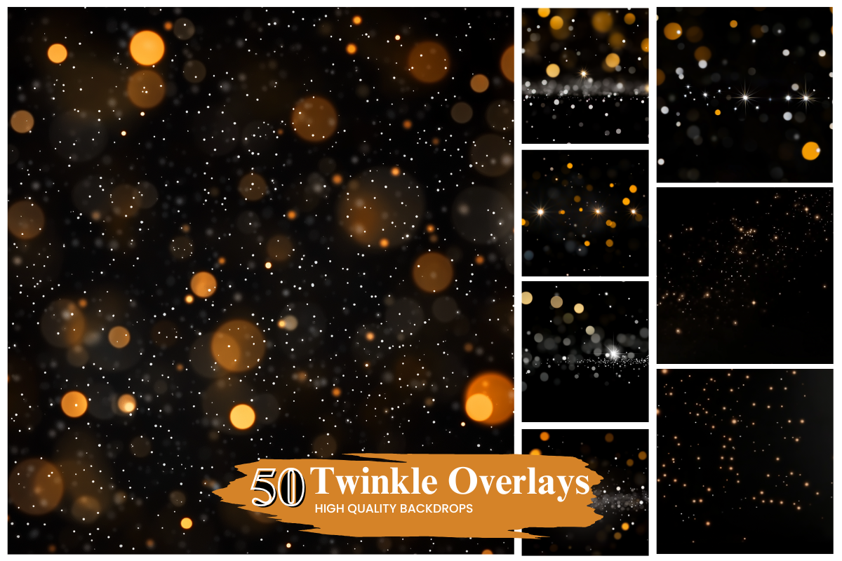 50+ Twinkle Digital Overlays Graphic by Mr. Designer · Creative Fabrica