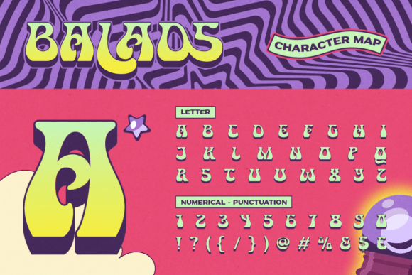 Balads Font PNG with transparent background - Preview 1