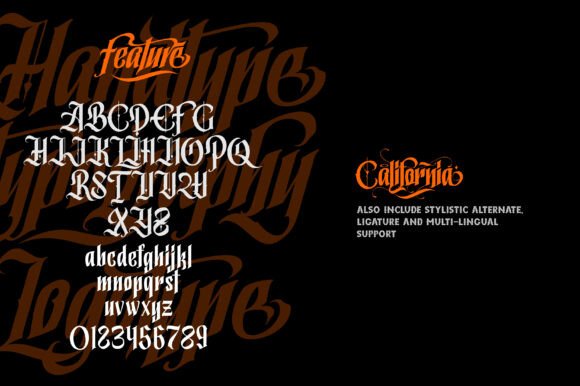 California Style Font font preview - 5