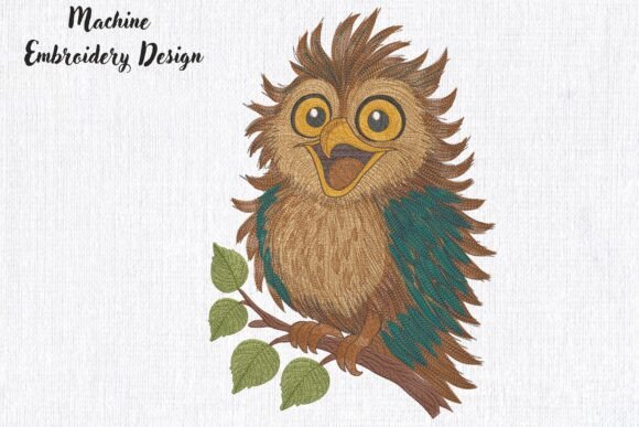 Colorful Funny Cartoon Owl
