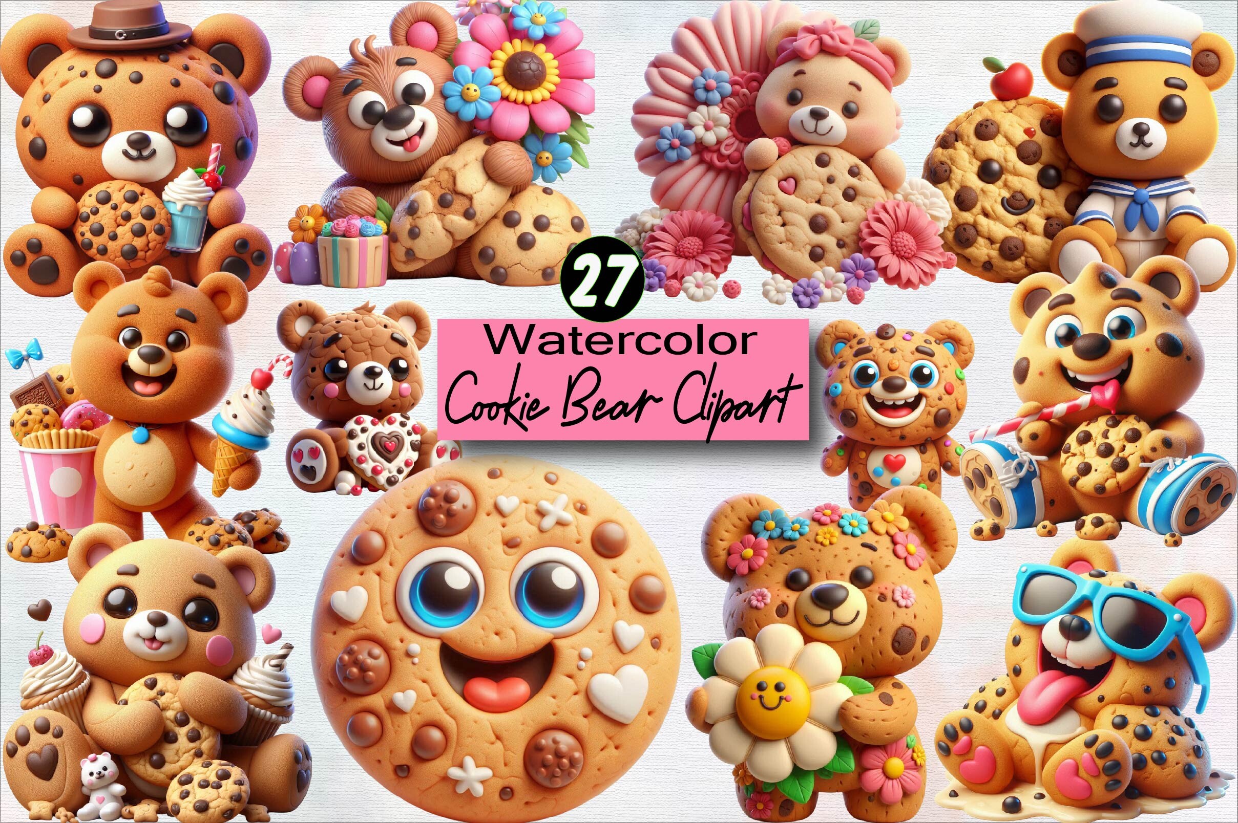 Cookie Bear Clipart Graphic by SVGArt · Creative Fabrica