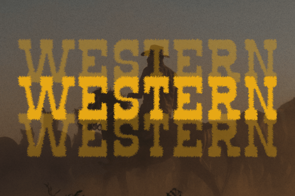 Cowboy Rough Font PNG with transparent background - Preview 1