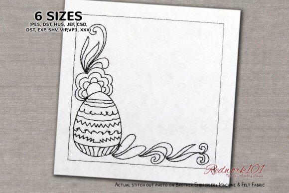 Easter Egg Frame Embroidery