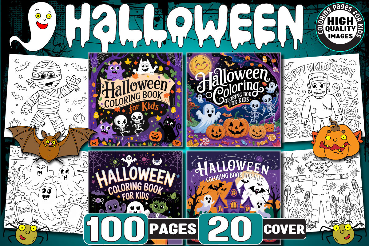 Halloween Coloring Book Pages for KDP