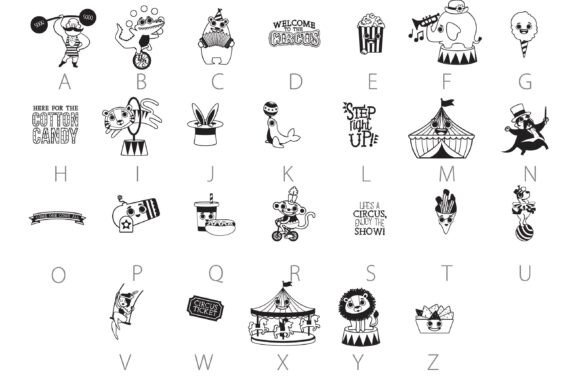 Jolly Circus Font PNG with transparent background - Preview 1