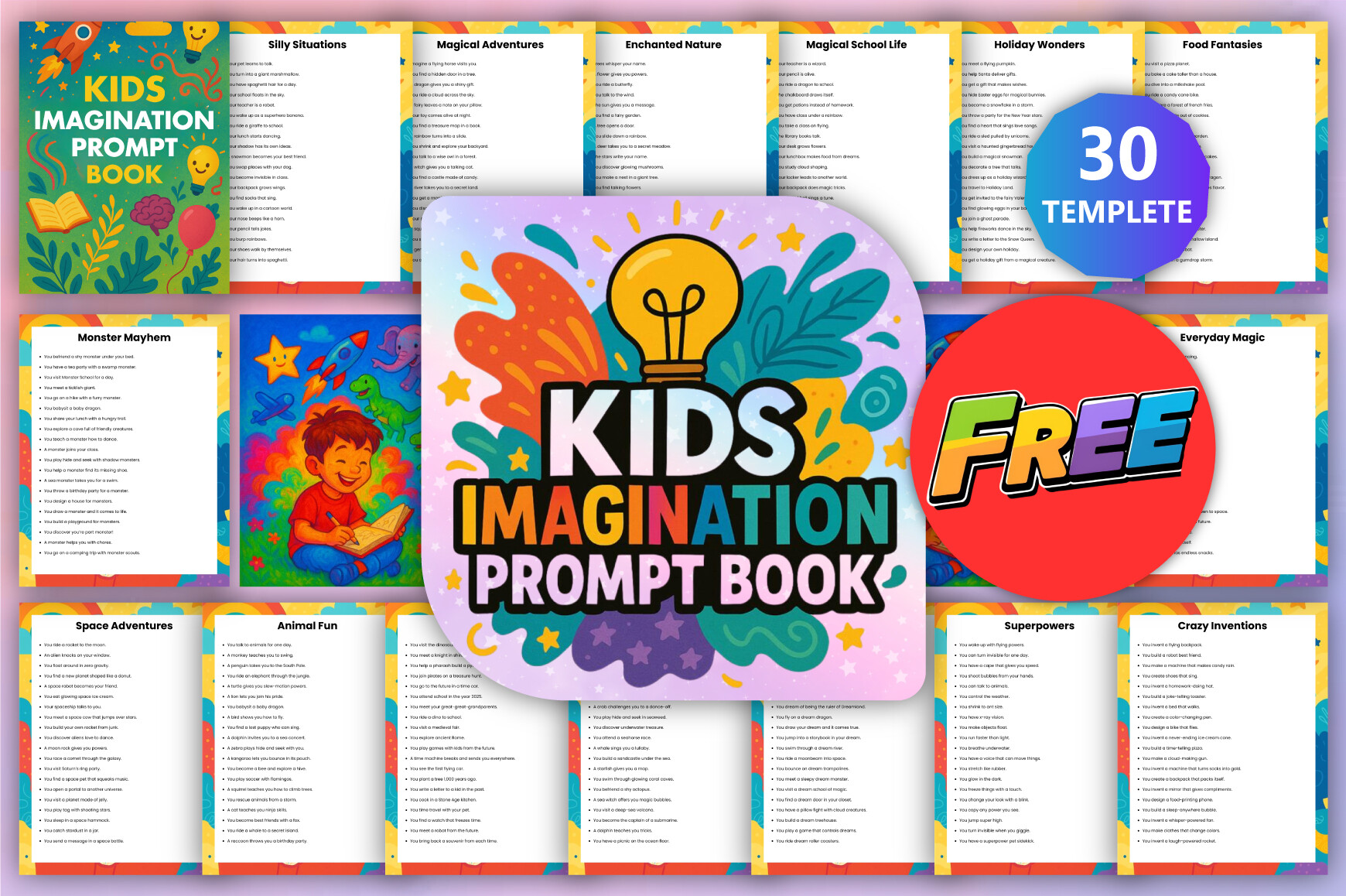 Kids Imagination Prompt Book Graphic by munjixpro · Creative Fabrica