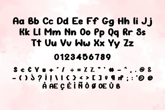 Nice Boho Font PNG with transparent background - Preview 3