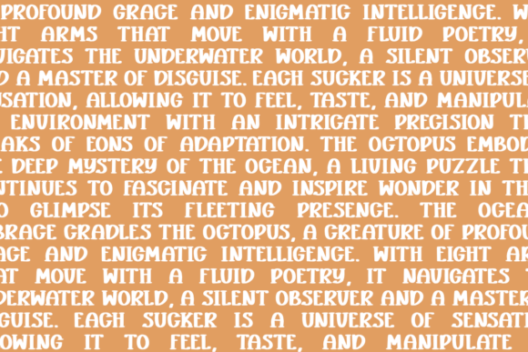 Ocean Octopus Font PNG with transparent background - Preview 1
