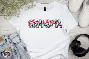 Red White Blue Leopard Doodle Alphabet Graphic by Digital Delights ...