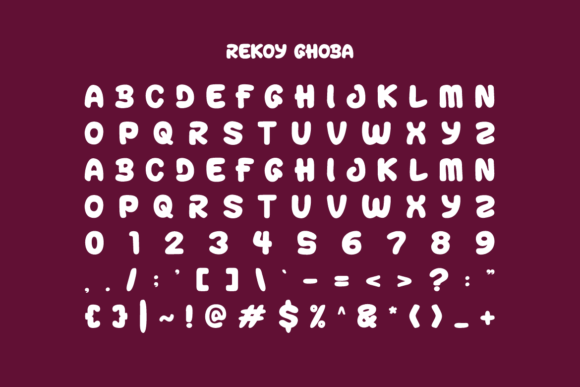 Rekoy Ghoba Font PNG with transparent background - Preview 4