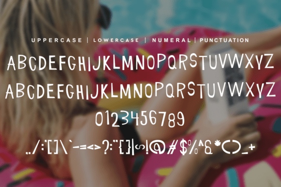 Rocks Summer Font PNG with transparent background - Preview 2