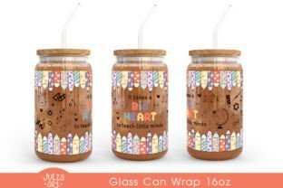 Teacher 16oz Glass Can Wrap PNG SVG Graphic by JulzaArt · Creative Fabrica