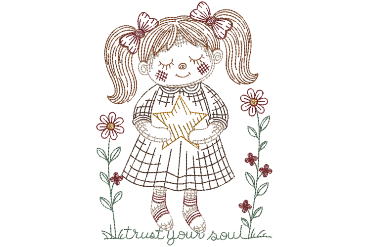 Trust Your Soul Primitive Raggedy Doll