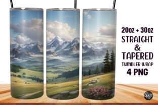 Tumbler Design 3D Mountain Landscape Graphic by LazyCraftlab · Creative ...