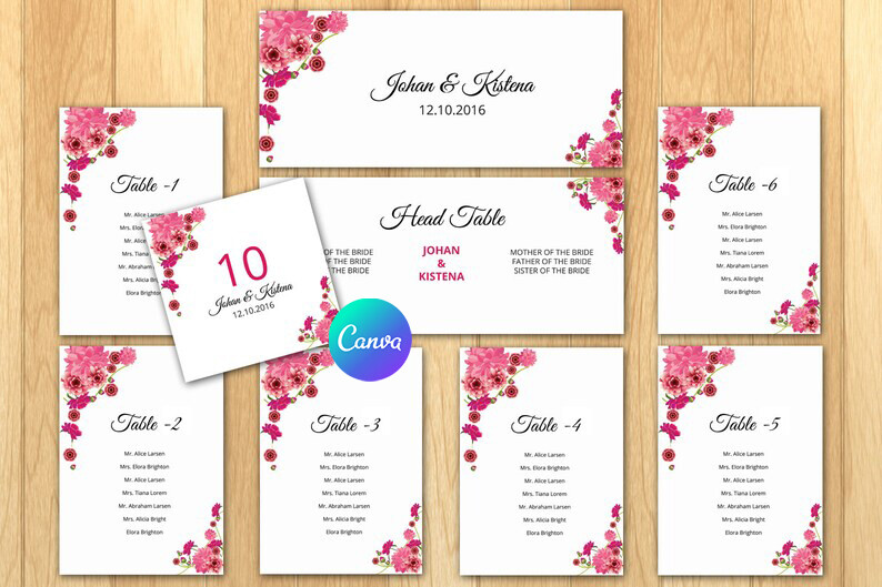 Wedding Seating Chart Template