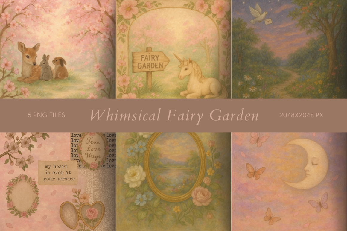 Whimsical Fairy Garden Graphic by All_Design98 · Creative Fabrica