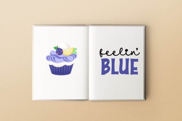 Blueberry Tart Color Font PNG with transparent background - Preview 1