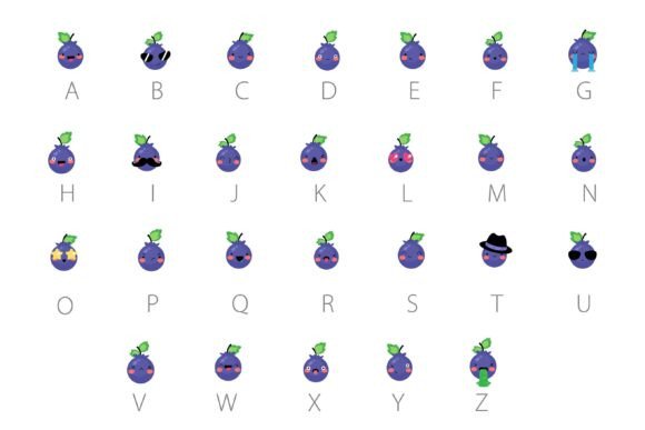 Blueberry Tart Emojis Font - Preview 2