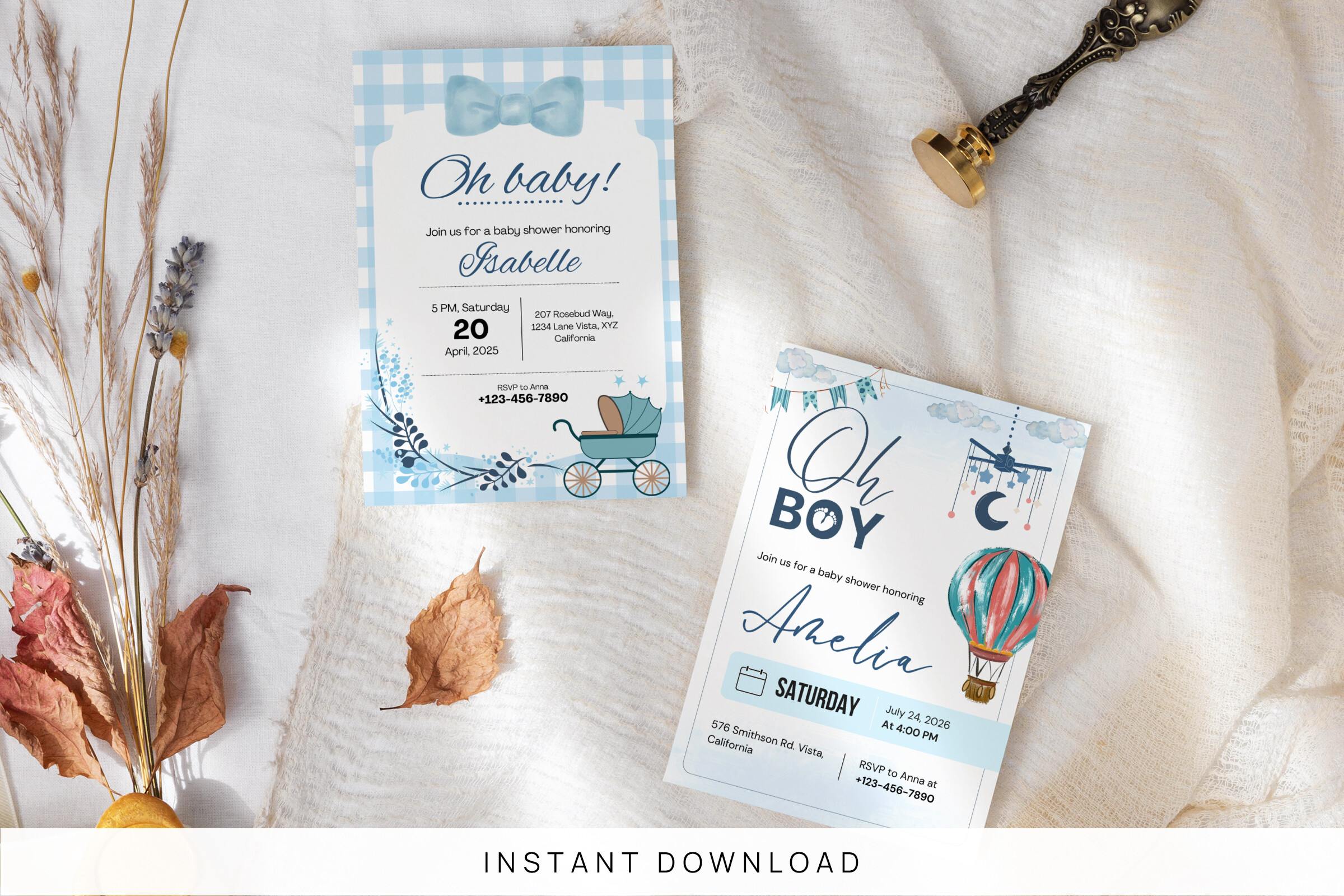 Boy Baby Shower Invitation Template