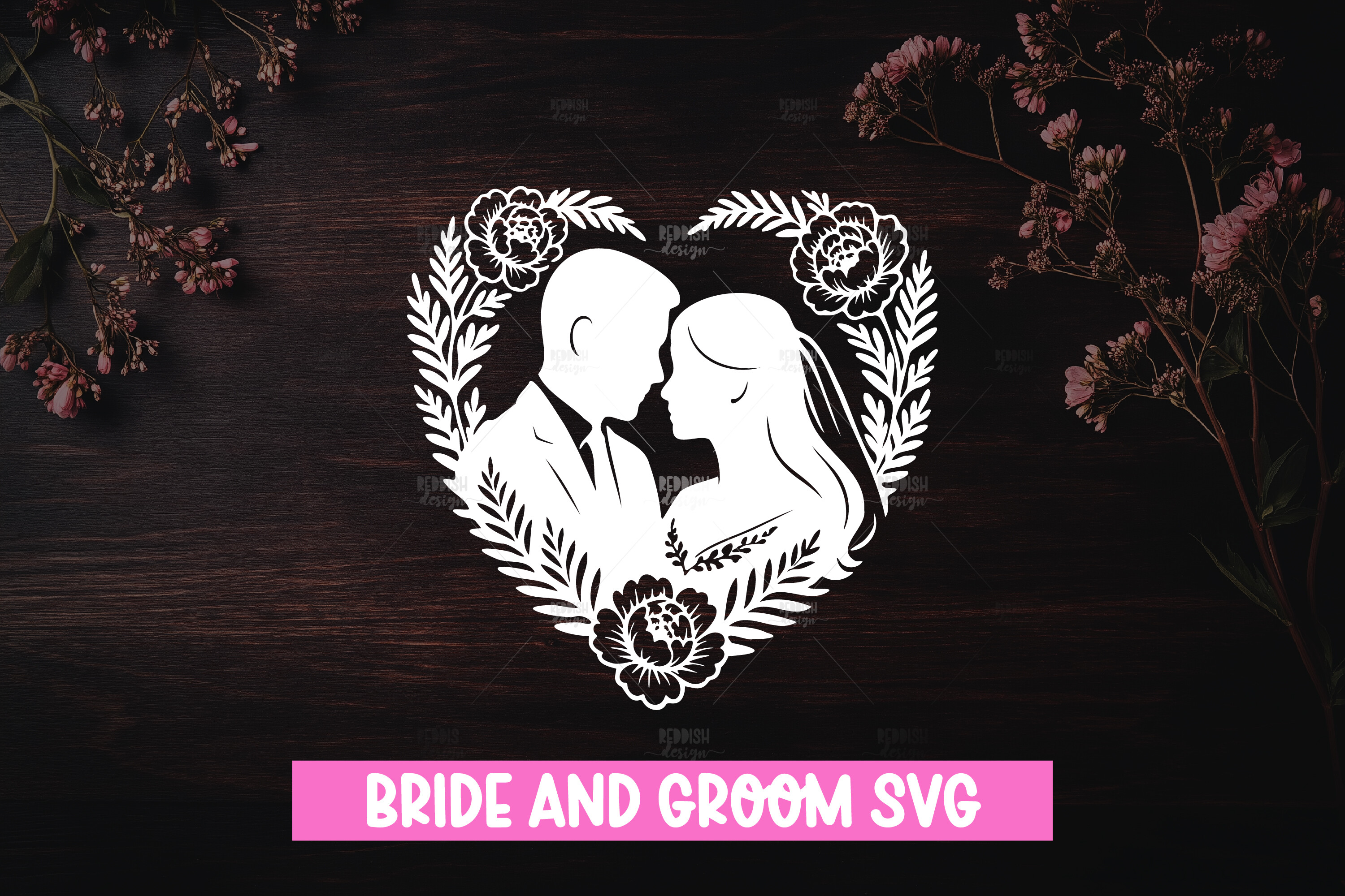 Bride and Groom SVG, Wedding SVG Graphic by reddish · Creative Fabrica