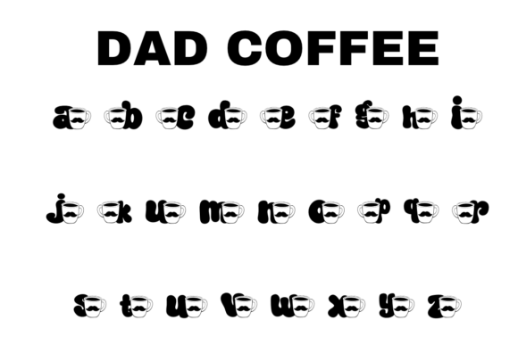 Dad Coffee Font PNG with transparent background - Preview 2