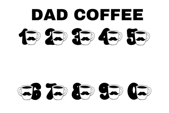Dad Coffee Font PNG with transparent background - Preview 3