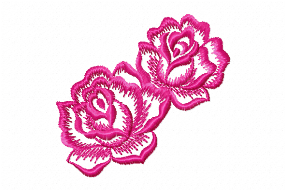 Elegant Rose Embroidery Embroidery Design
