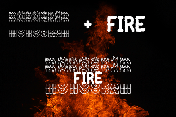 Fire Monogram Font - Preview 2