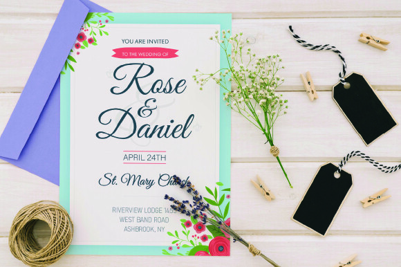 Floral Wedding Invitation