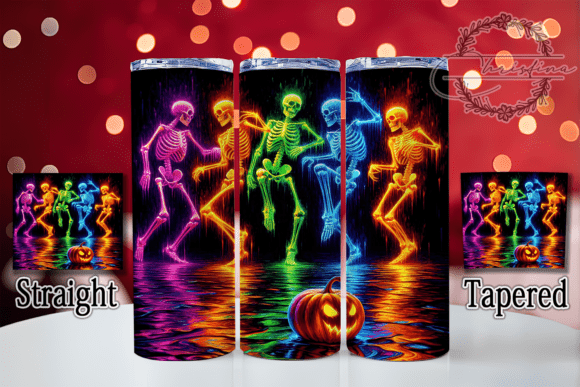 Glow-in-the-Dark Neon Skeleton Tumbler