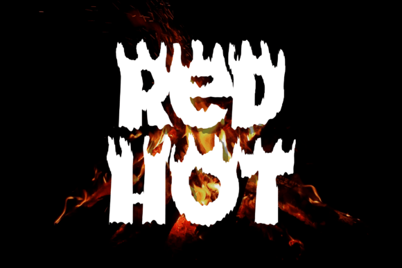 Handwriting Fire Font PNG with transparent background - Preview 1