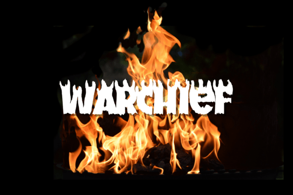 Handwriting Fire Font PNG with transparent background - Preview 2