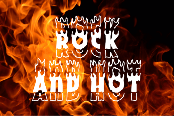 Handwriting Fire Stacked Font - Preview 1