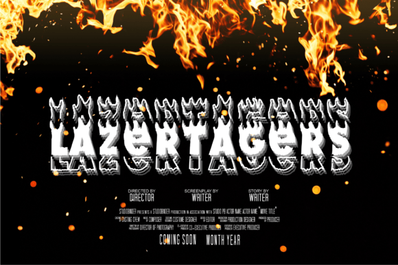 Handwriting Fire Stacked Font - Preview 6
