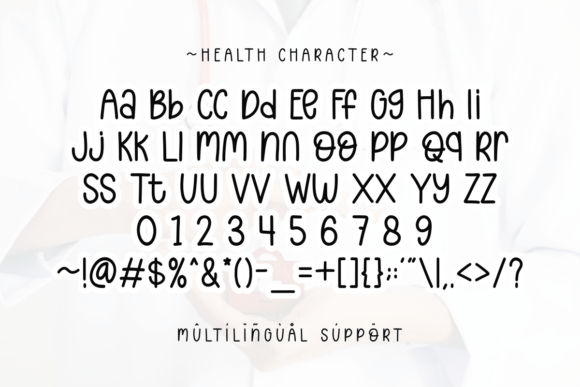 Health Font PNG with transparent background - Preview 1