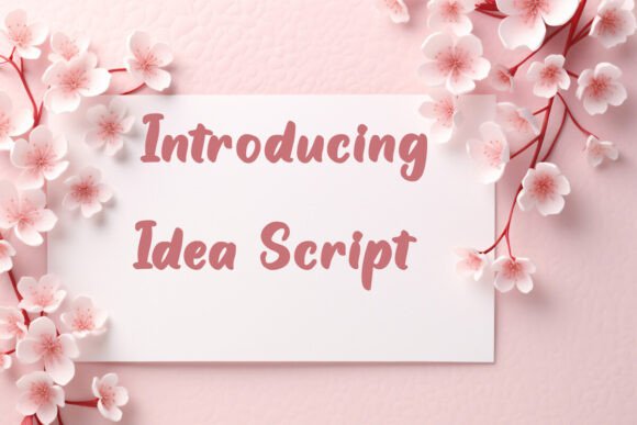 Idea Script Font PNG with transparent background - Preview 1
