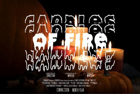 Melted Stacked Monogram Font PNG with transparent background - Preview 6