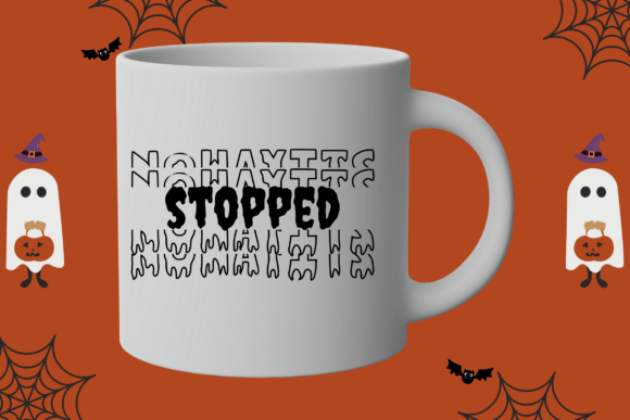 Novox Ghost Stacked Monogram Font PNG with transparent background - Preview 4