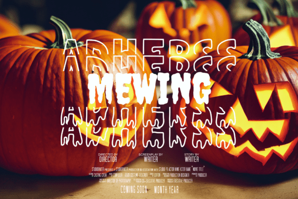Novox Ghost Stacked Monogram Font PNG with transparent background - Preview 6