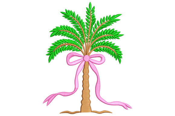 Palm Tree with Pink Bow