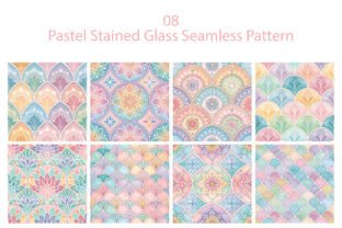Pastel Stained Glass Seamless Pattern Graphic by sagorarts · Creative ...