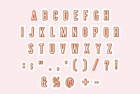 Perfect Shadow Font PNG with transparent background - Preview 4