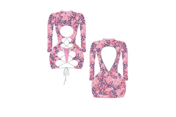 Romspattern™ BloomSnare Cutout Dress
