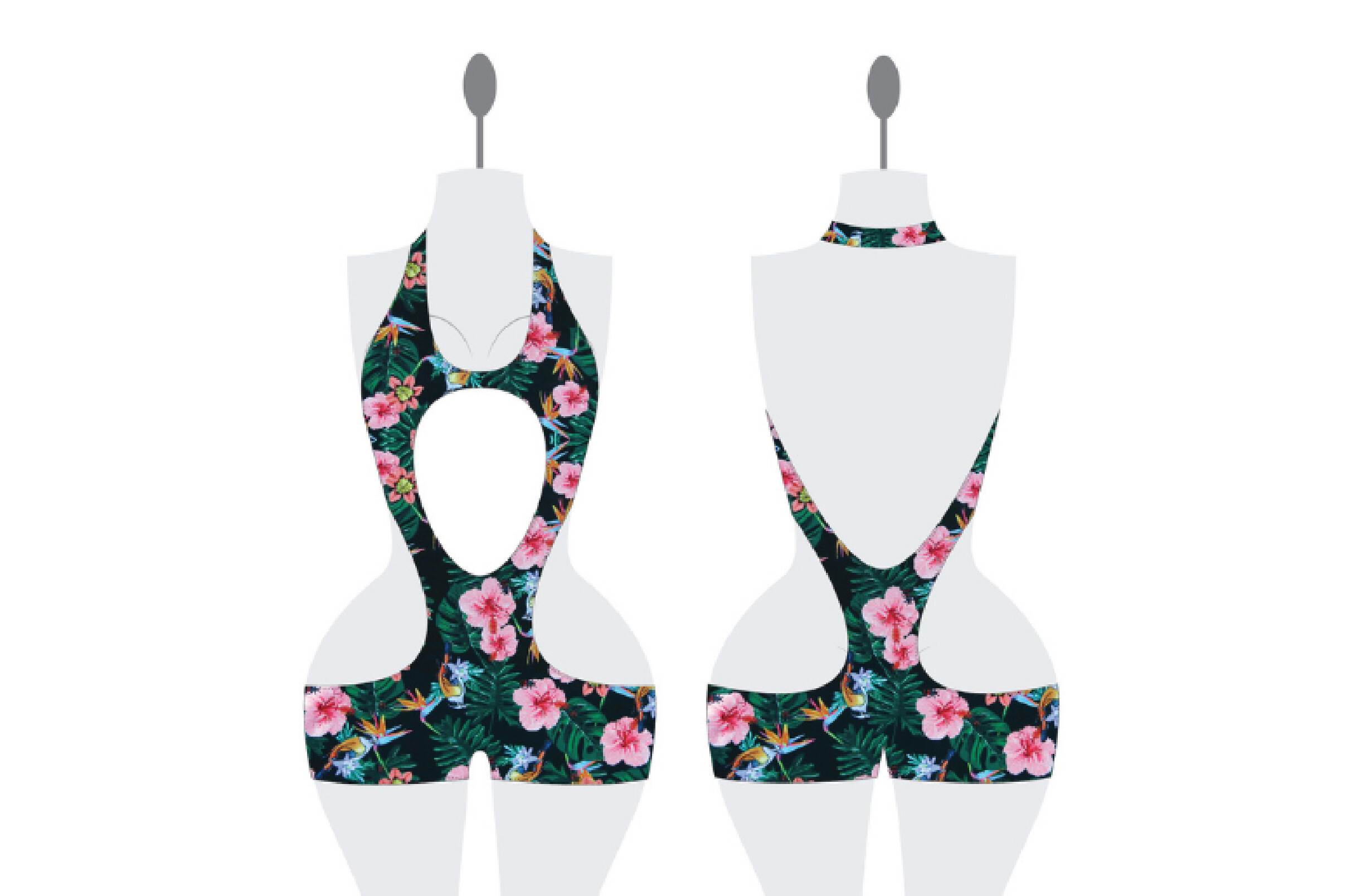 Romspattern™ GalaxyLoop Cutout Bodysuit