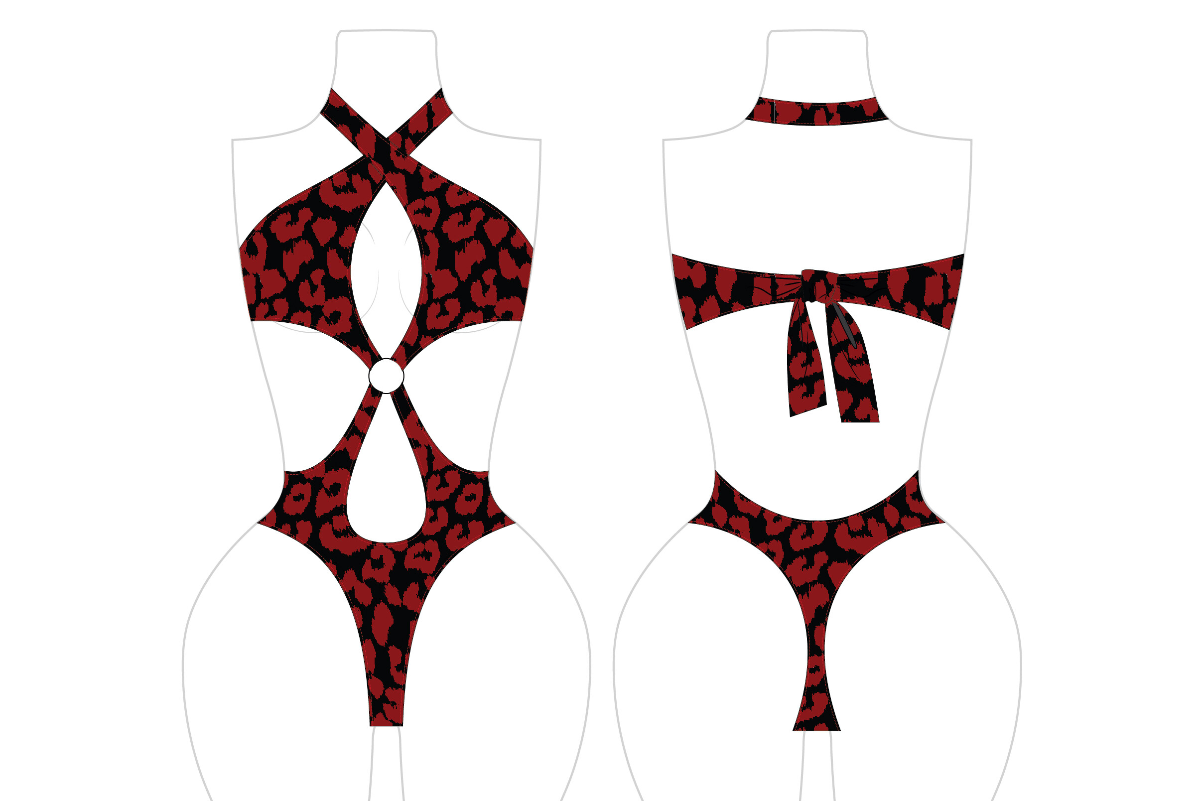 Rom Graphics Romspattern™ Leopard Monokini Graphic by RomsPattern · Creative Fabrica