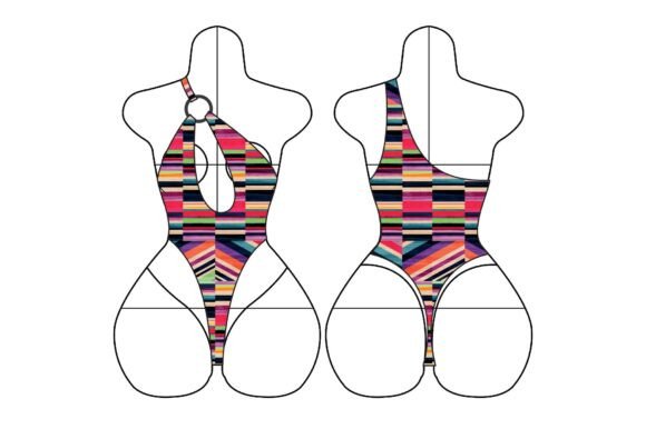 Romspattern™ One-Shoulder Ring Monokini