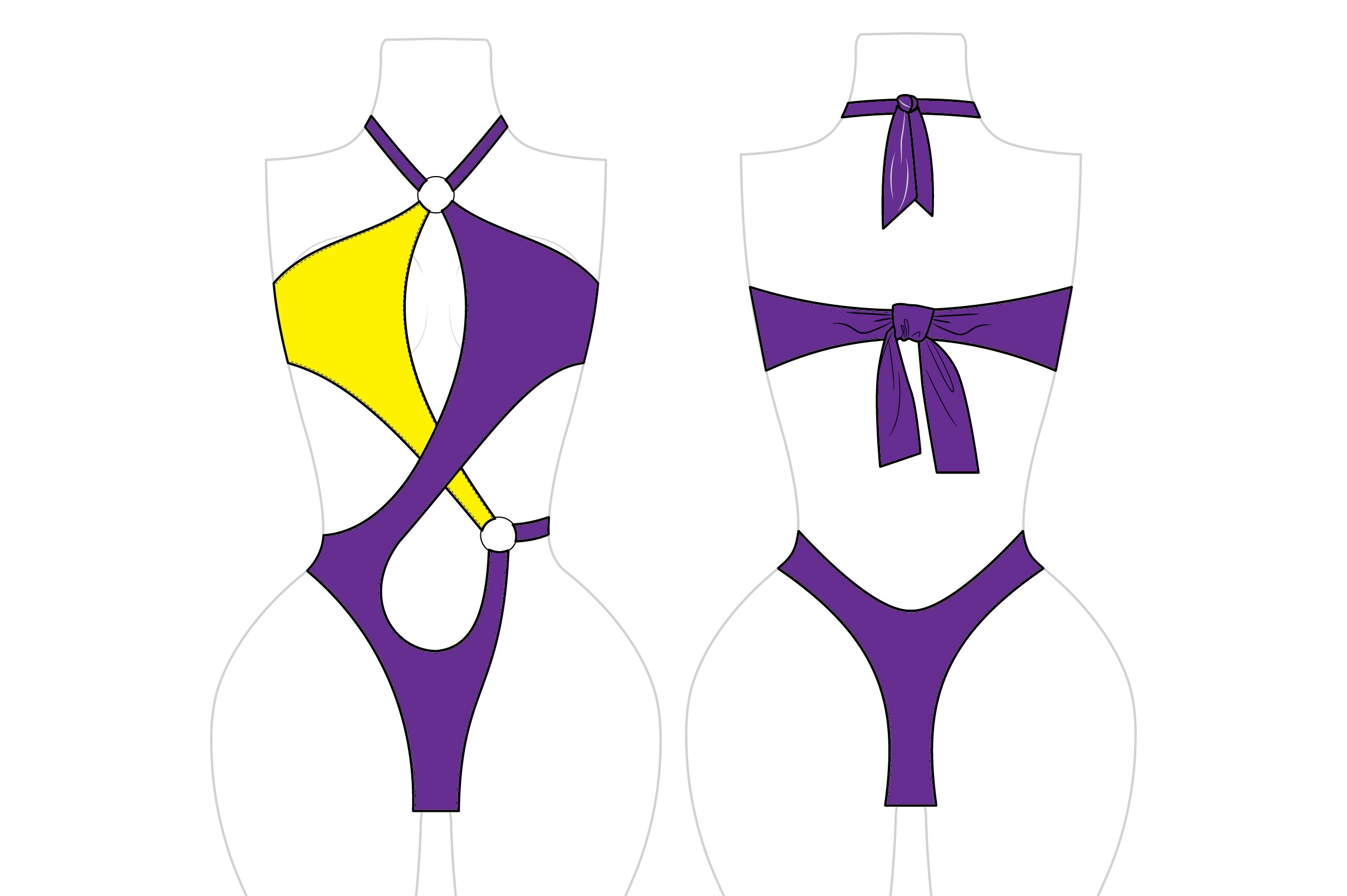 Romspattern™ PalmTwist Monokini